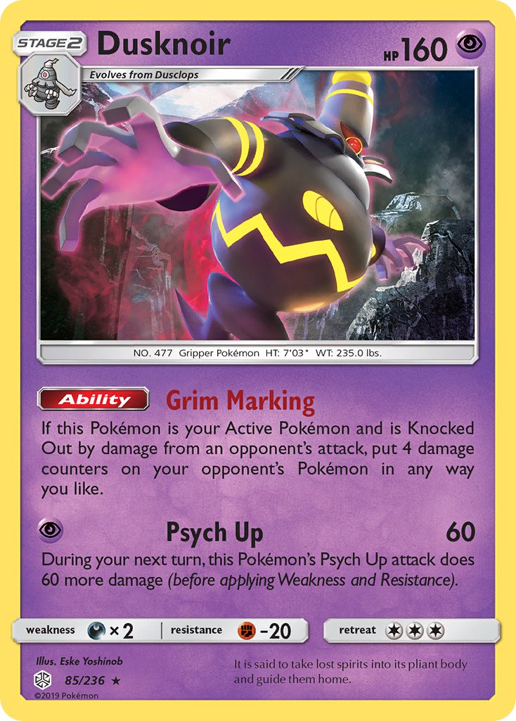 Dusknoir (85/236) (Prerelease Kit Exclusive) [Sun & Moon: Cosmic Eclipse] | Good Games Modbury