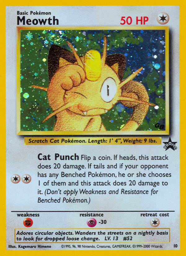 Meowth (10) [Wizards of the Coast: Black Star Promos] | Good Games Modbury