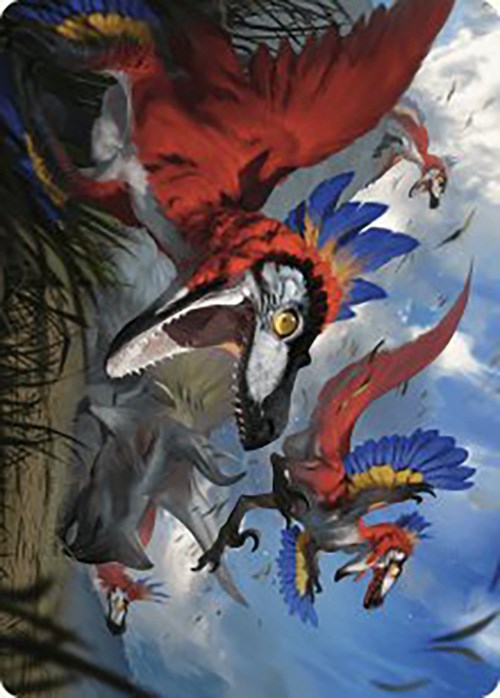 Wrathful Raptors Art Card [The Lost Caverns of Ixalan Art Series] | Good Games Modbury