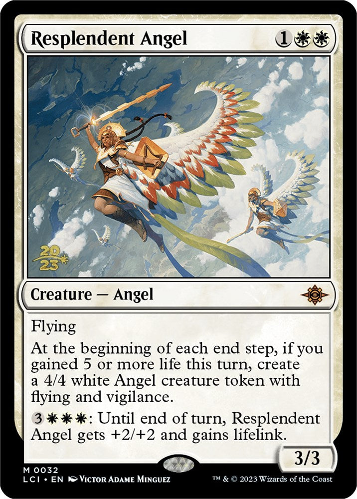 Resplendent Angel (LCI) [The Lost Caverns of Ixalan Prerelease Cards] | Good Games Modbury