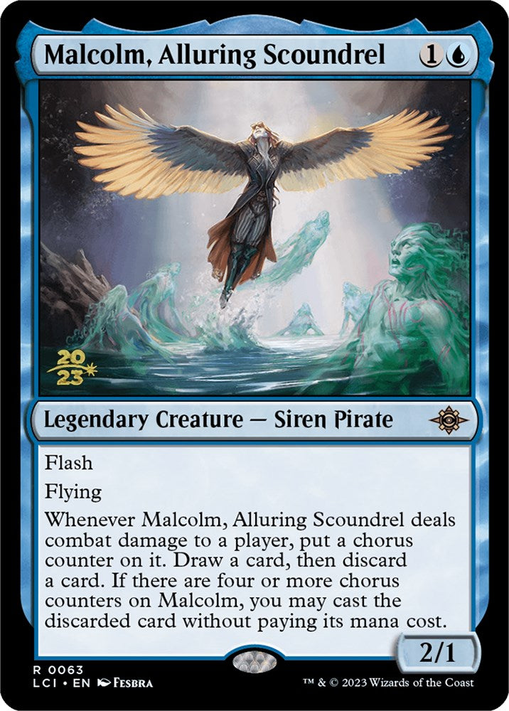 Malcolm, Alluring Scoundrel [The Lost Caverns of Ixalan Prerelease Cards] | Good Games Modbury