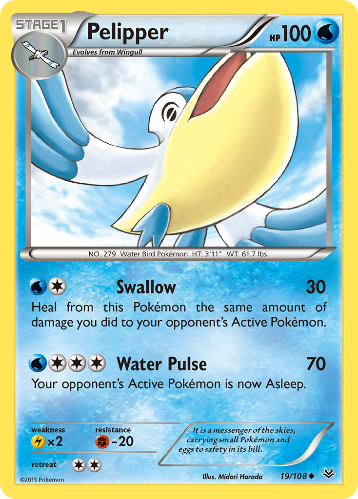 Pelipper (19/108) [XY: Roaring Skies] | Good Games Modbury