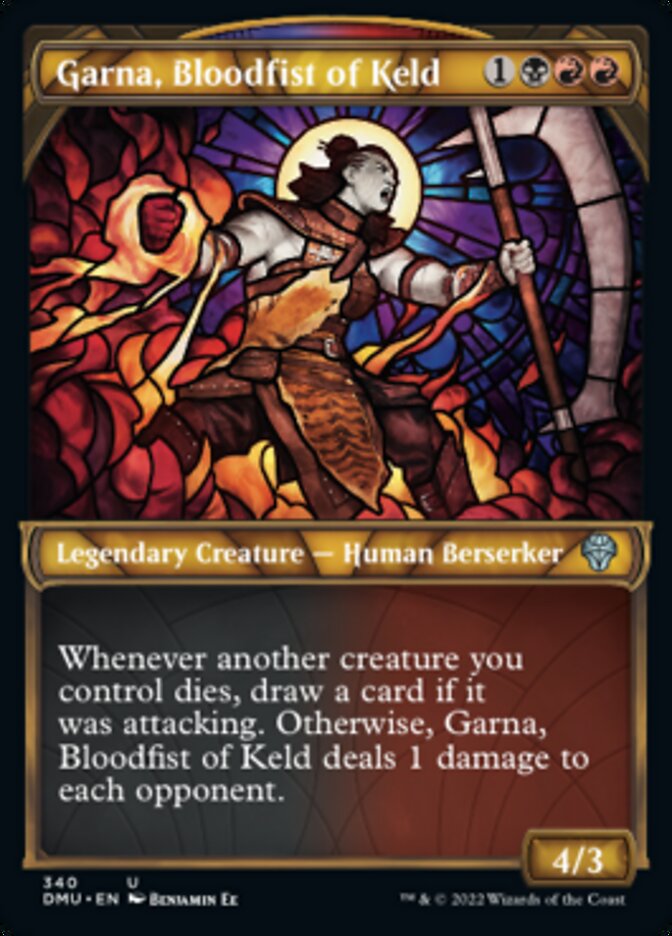 Garna, Bloodfist of Keld (Showcase Textured) [Dominaria United] | Good Games Modbury