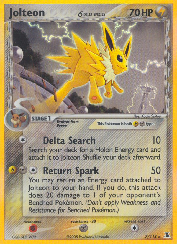 Jolteon (7/113) (Delta Species) [EX: Delta Species] | Good Games Modbury