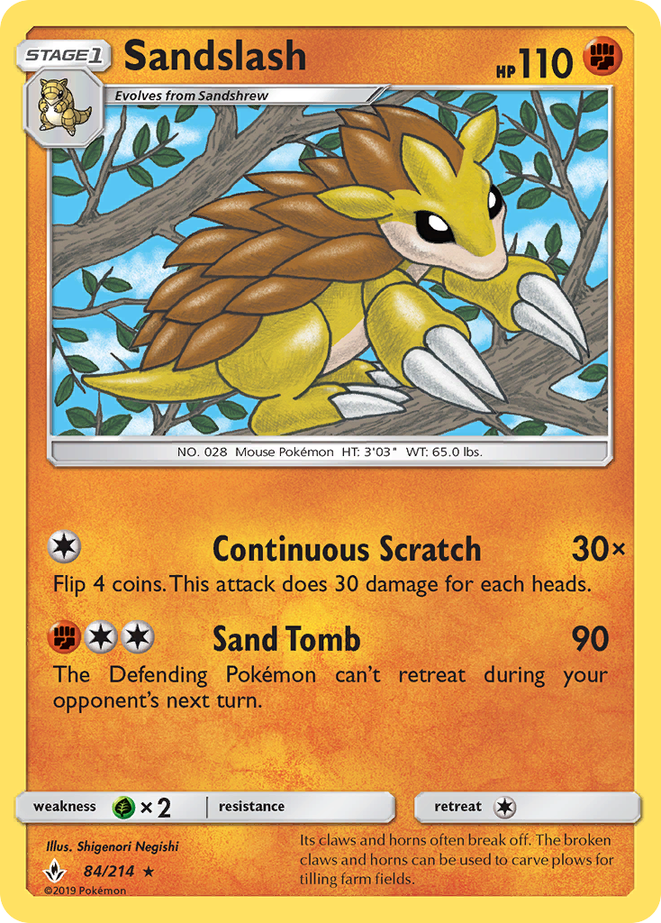 Sandslash (84/214) [Sun & Moon: Unbroken Bonds] | Good Games Modbury