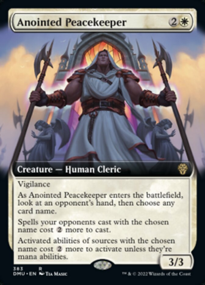 Anointed Peacekeeper (Extended Art) [Dominaria United] | Good Games Modbury