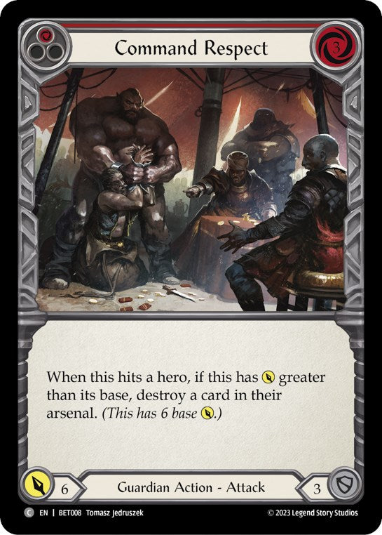 Command Respect (Red) [BET008] (Heavy Hitters Betsy Blitz Deck) | Good Games Modbury