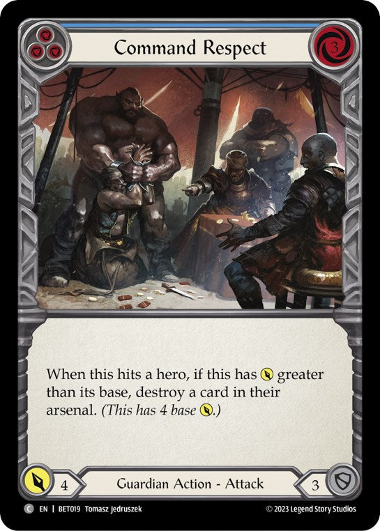 Command Respect (Blue) [BET019] (Heavy Hitters Betsy Blitz Deck) | Good Games Modbury