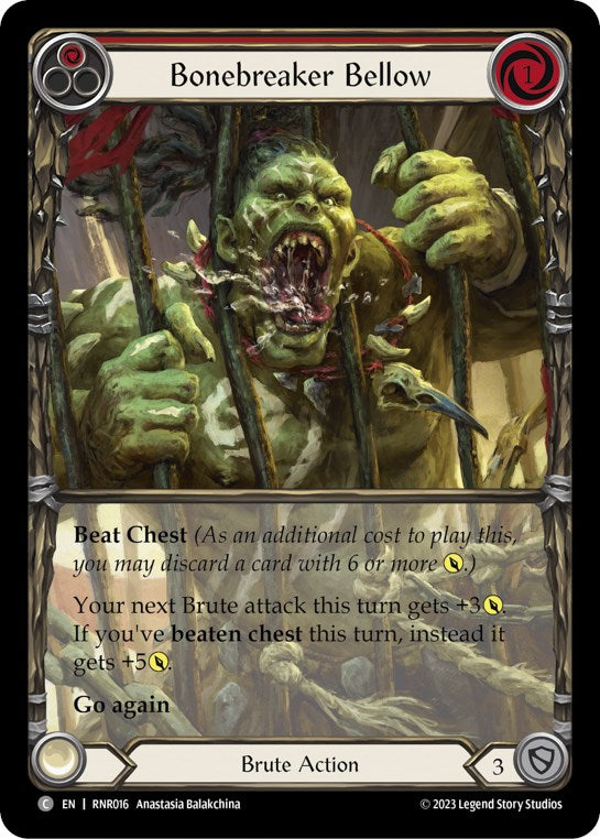 Bonebreaker Bellow (Red) [RNR016] (Rhinar Hero Deck) | Good Games Modbury