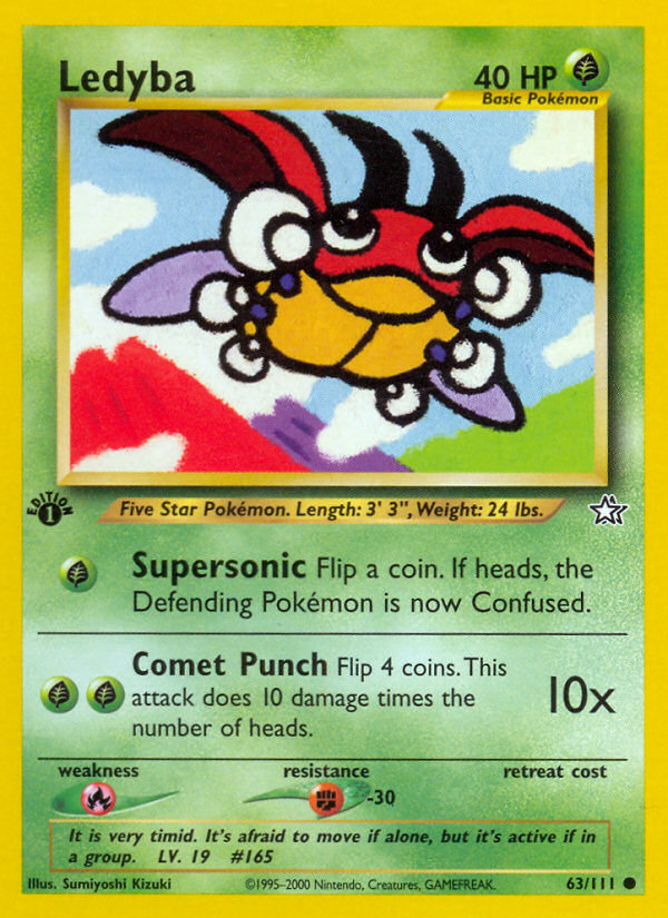 Ledyba (63/111) [Neo Genesis 1st Edition] | Good Games Modbury