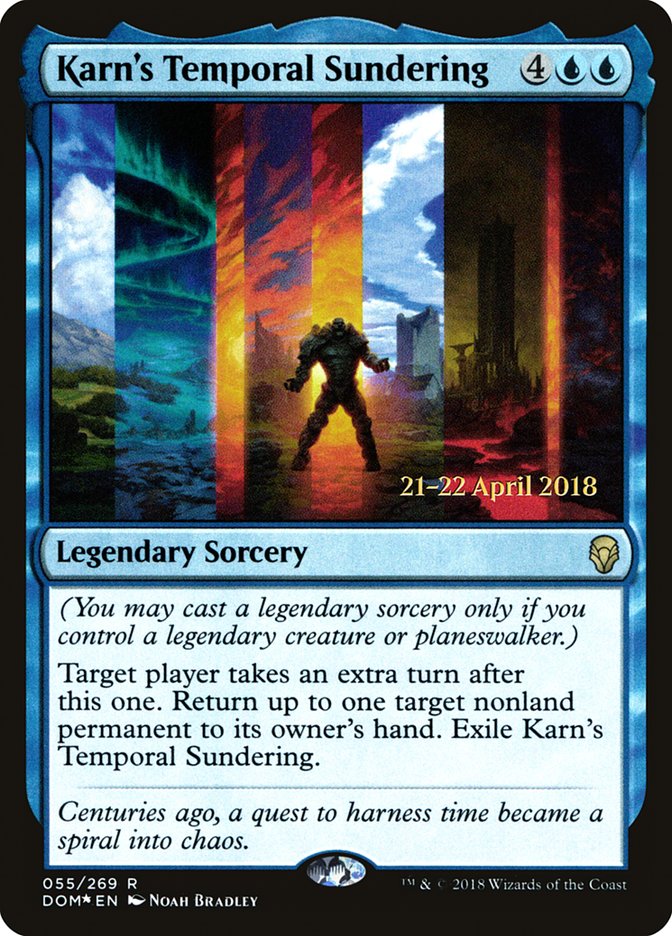 Karn's Temporal Sundering [Dominaria Prerelease Promos] | Good Games Modbury