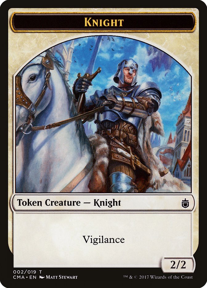 Knight Token [Commander Anthology Tokens] | Good Games Modbury