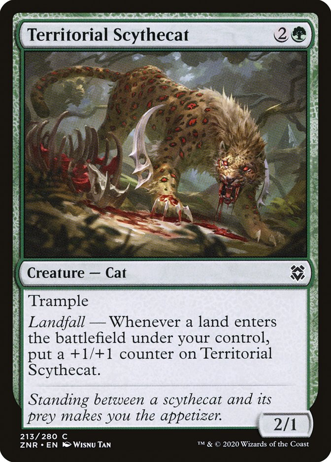 Territorial Scythecat [Zendikar Rising] | Good Games Modbury