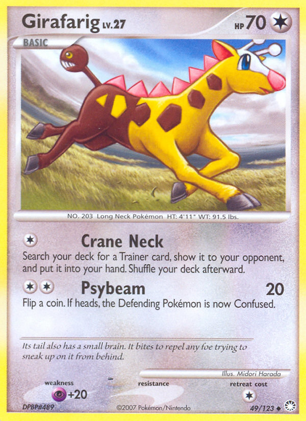 Girafarig (49/123) [Diamond & Pearl: Mysterious Treasures] | Good Games Modbury