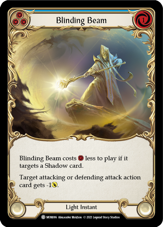 Blinding Beam (Blue) [MON086-RF] (Monarch)  1st Edition Rainbow Foil | Good Games Modbury