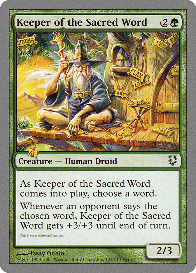 Keeper of the Sacred Word [Unhinged] | Good Games Modbury