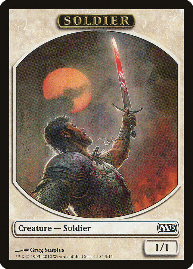 Soldier Token [Magic 2013 Tokens] | Good Games Modbury