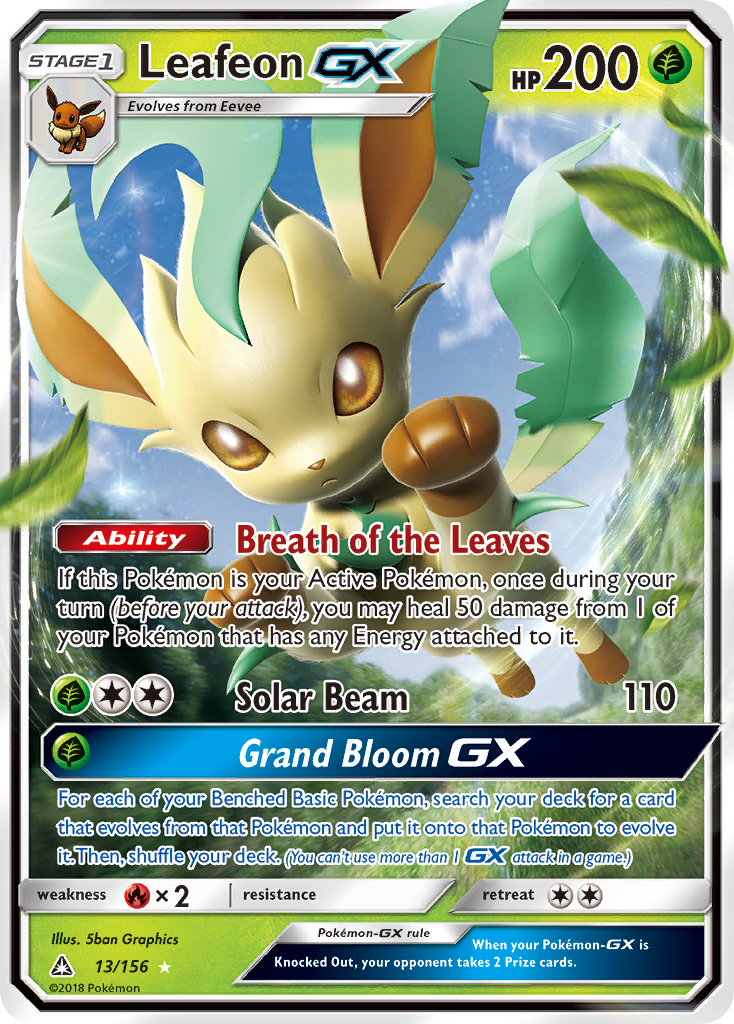 Leafeon GX (13/156) [Sun & Moon: Ultra Prism] | Good Games Modbury