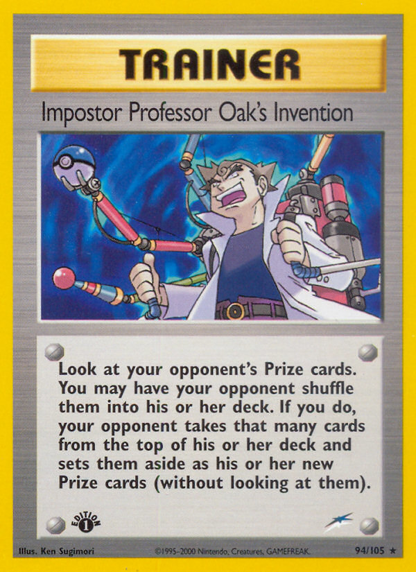 Impostor Professor Oak's Invention (94/105) [Neo Destiny 1st Edition] | Good Games Modbury