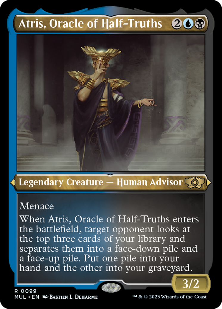 Atris, Oracle of Half-Truths (Foil Etched) [Multiverse Legends] | Good Games Modbury