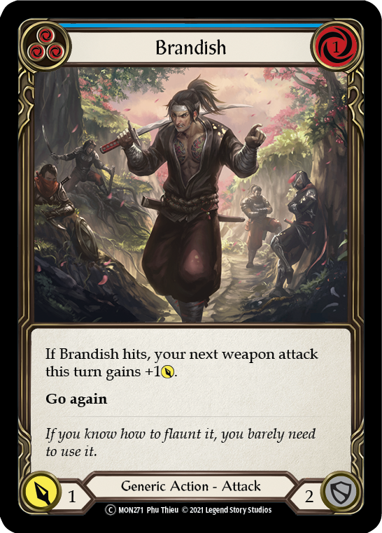 Brandish (Blue) [U-MON271-RF] (Monarch Unlimited)  Unlimited Rainbow Foil | Good Games Modbury