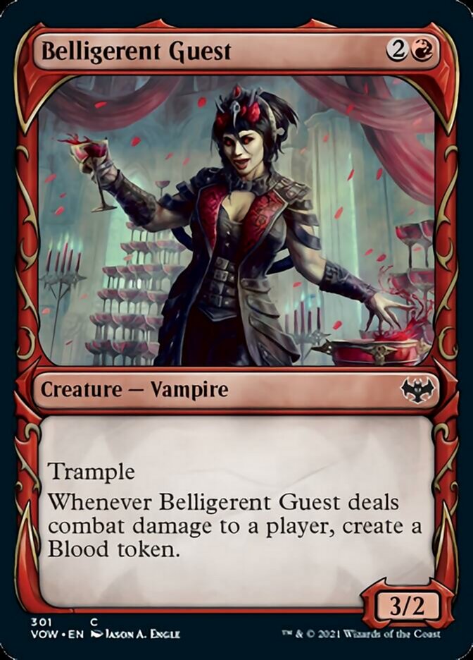 Belligerent Guest (Showcase Fang Frame) [Innistrad: Crimson Vow] | Good Games Modbury