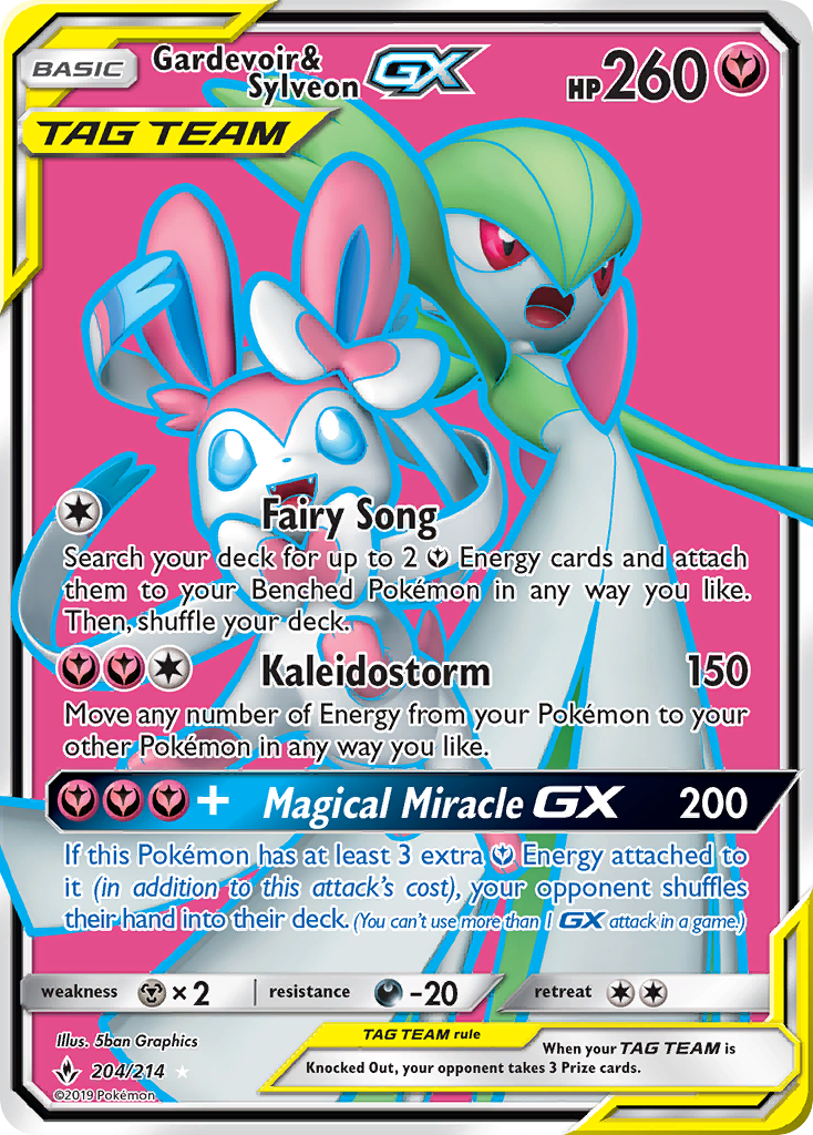 Gardevoir & Sylveon GX (204/214) [Sun & Moon: Unbroken Bonds] | Good Games Modbury