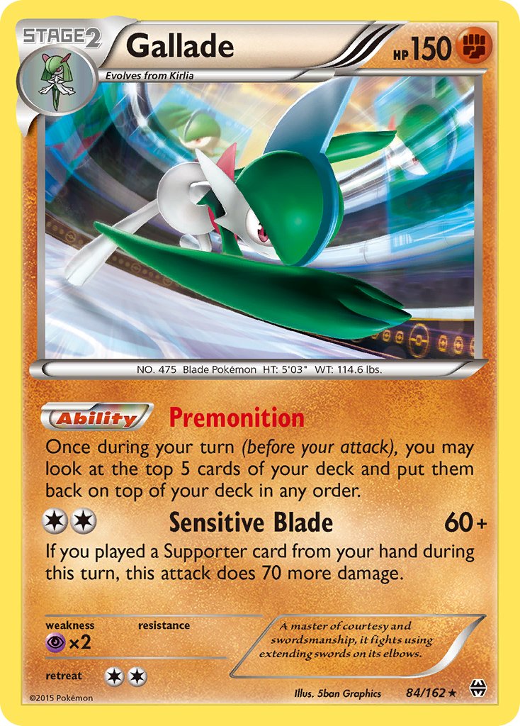 Gallade (84/162) (Cosmos Holo) (Blister Exclusive) [XY: BREAKthrough] | Good Games Modbury