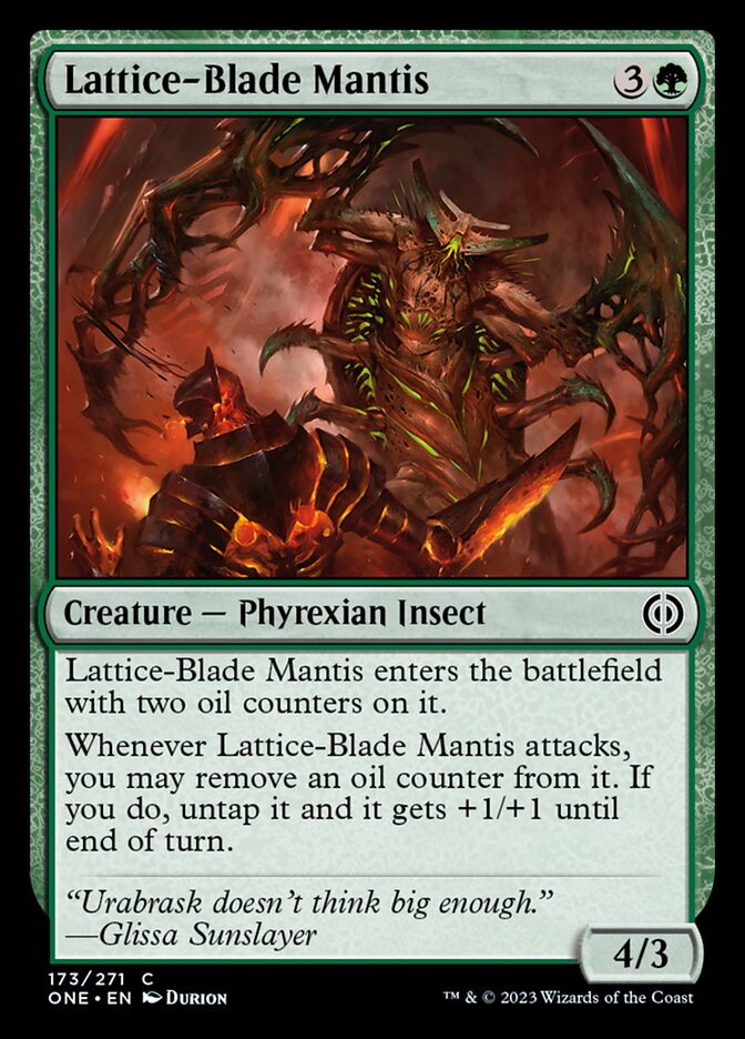 Lattice-Blade Mantis [Phyrexia: All Will Be One] | Good Games Modbury