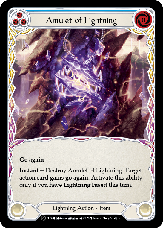 Amulet of Lightning [U-ELE201] (Tales of Aria Unlimited)  Unlimited Rainbow Foil | Good Games Modbury