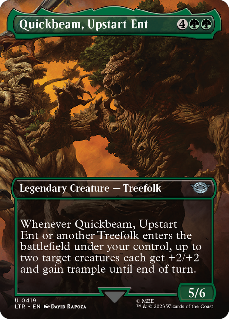 Quickbeam, Upstart Ent (Borderless Alternate Art) [The Lord of the Rings: Tales of Middle-Earth] | Good Games Modbury