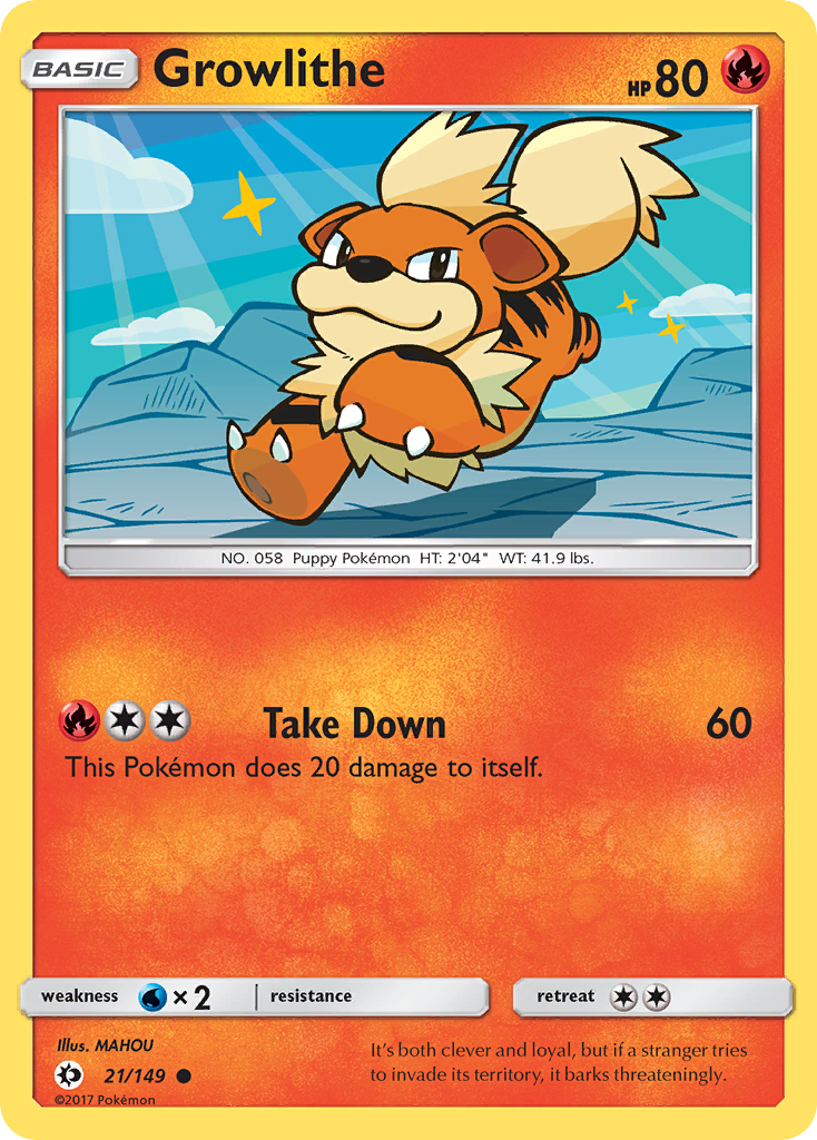 Growlithe (21/149) [Sun & Moon: Base Set] | Good Games Modbury