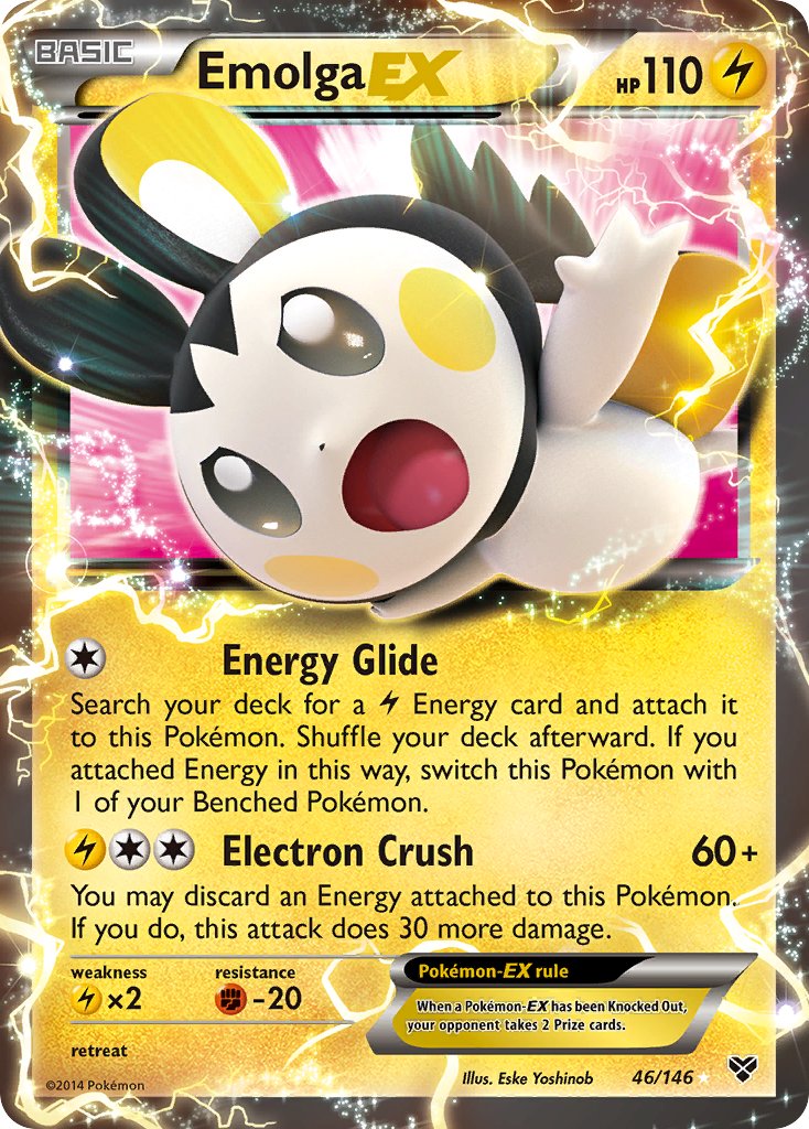 Emolga EX (46/146) [XY: Base Set] | Good Games Modbury