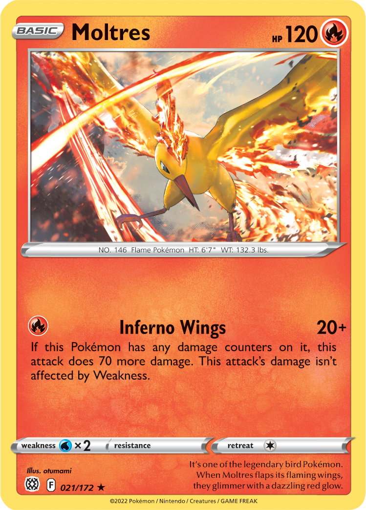 Moltres (021/172) (Theme Deck Exclusive) [Sword & Shield: Brilliant Stars] | Good Games Modbury