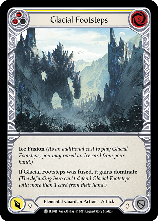 Glacial Footsteps (Yellow) [ELE017] (Tales of Aria)  1st Edition Normal | Good Games Modbury