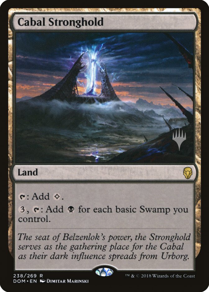 Cabal Stronghold (Promo Pack) [Dominaria Promos] | Good Games Modbury