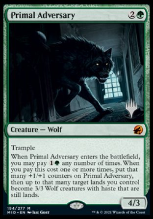 Primal Adversary (Promo Pack) [Innistrad: Midnight Hunt Promos] | Good Games Modbury