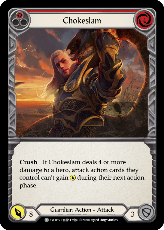 Chokeslam (Red) [CRU035] (Crucible of War)  1st Edition Rainbow Foil | Good Games Modbury