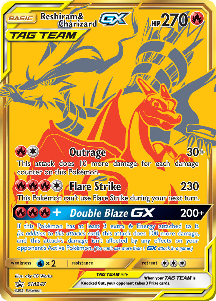 Reshiram & Charizard GX (SM247) (Jumbo Card) [Sun & Moon: Black Star Promos] | Good Games Modbury