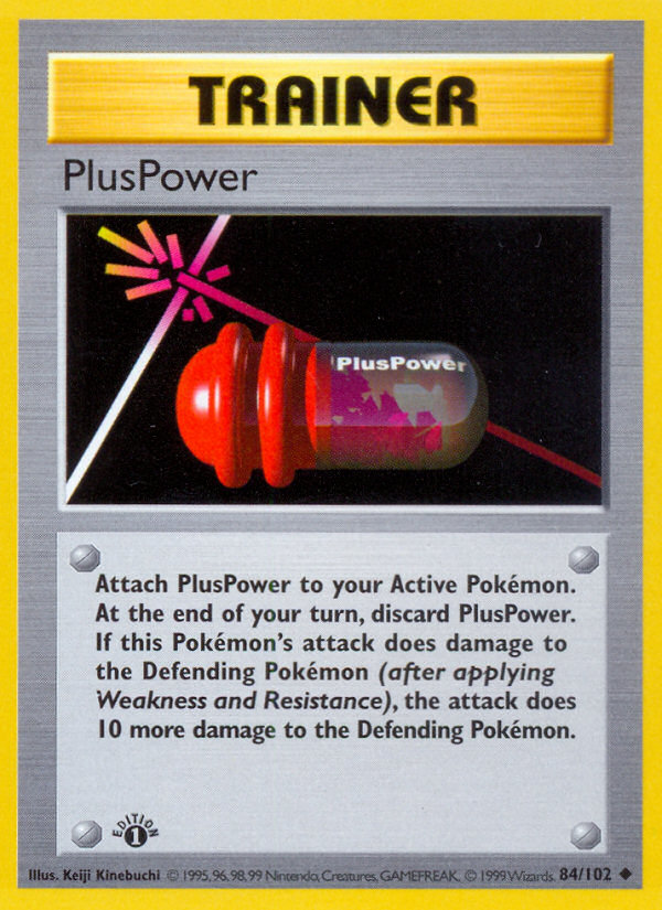 PlusPower (84/102) (Shadowless) [Base Set 1st Edition] | Good Games Modbury