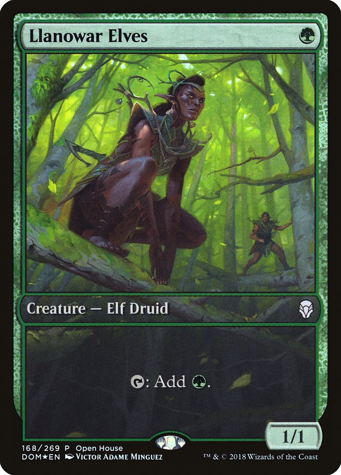 Llanowar Elves (Open House) [Dominaria Promos] | Good Games Modbury