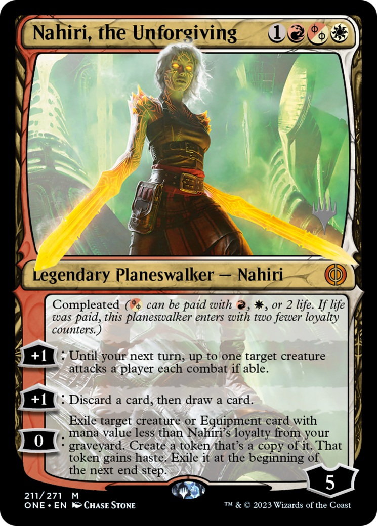 Nahiri, the Unforgiving (Promo Pack) [Phyrexia: All Will Be One Promos] | Good Games Modbury