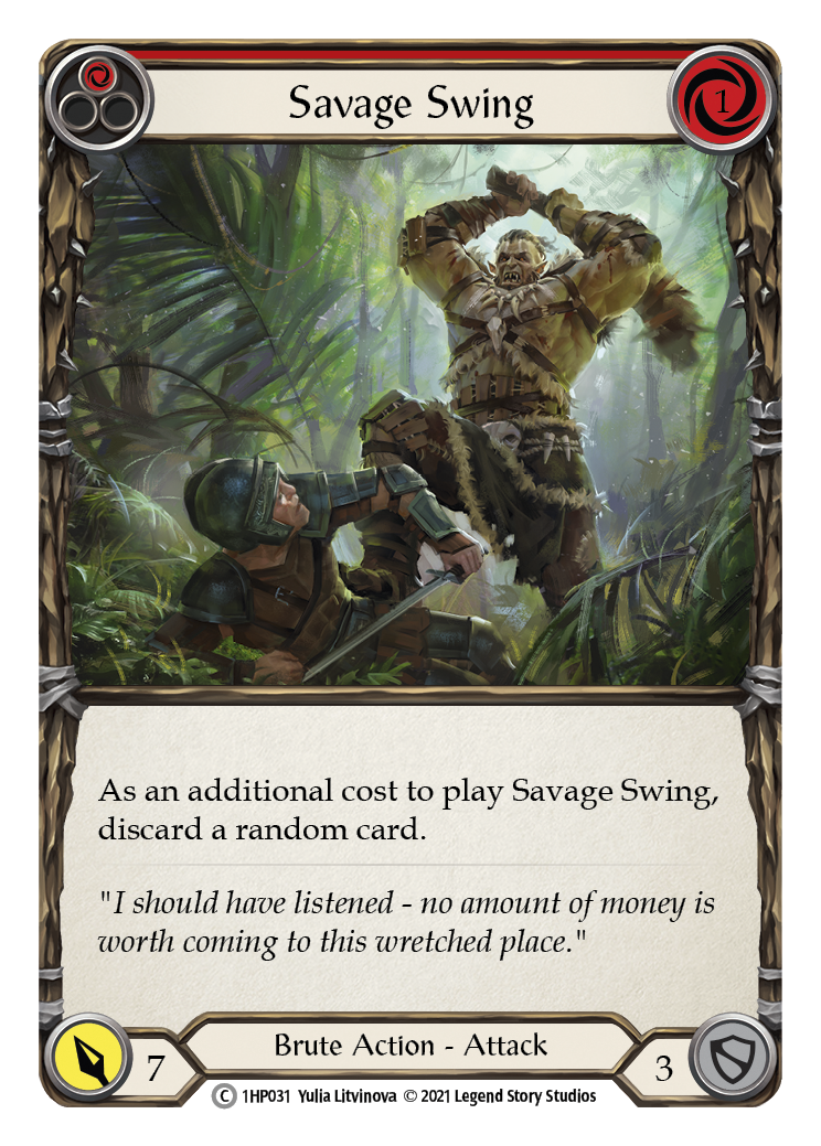 Savage Swing (Red) [1HP031] (History Pack 1) | Good Games Modbury