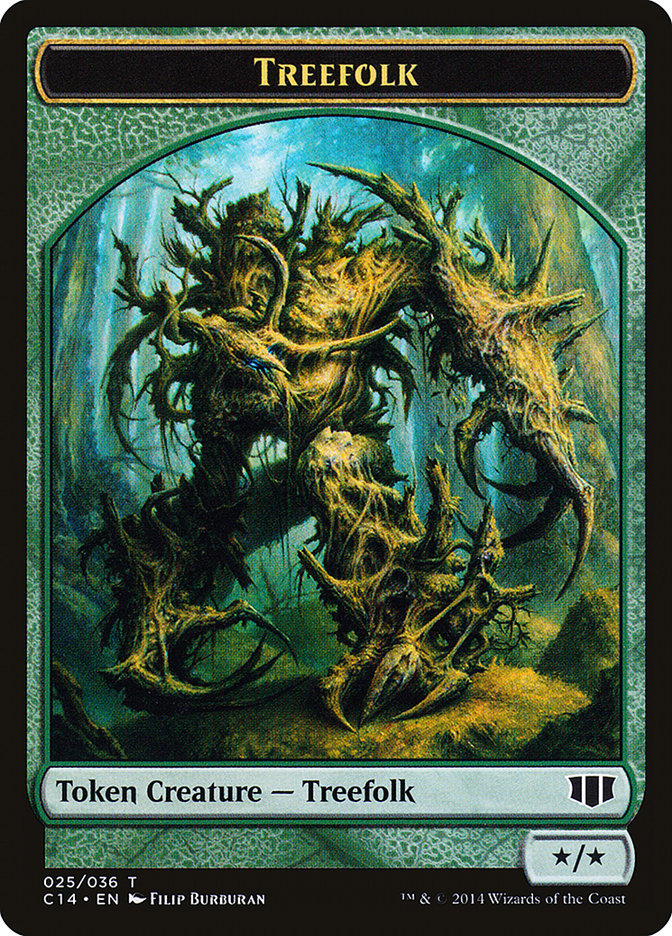 Treefolk // Wolf Double-Sided Token [Commander 2014 Tokens] | Good Games Modbury