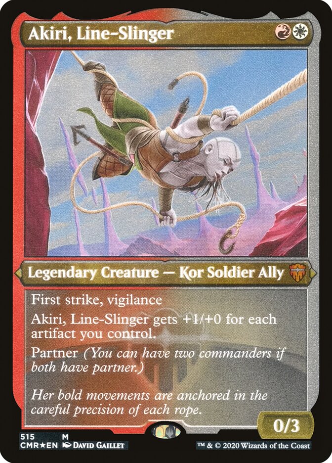 Akiri, Line-Slinger (Etched) [Commander Legends] | Good Games Modbury
