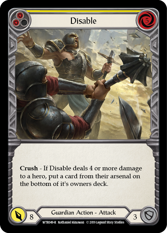 Disable (Yellow) [WTR049-R] (Welcome to Rathe)  Alpha Print Normal | Good Games Modbury