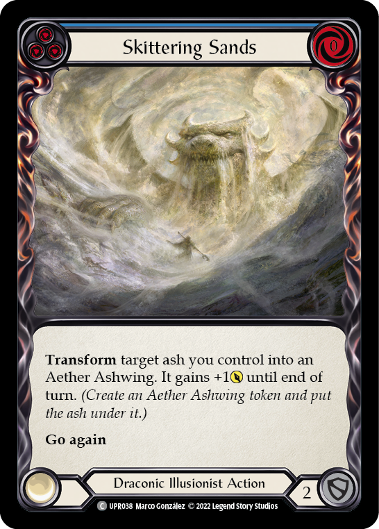 Skittering Sands (Blue) [UPR038] (Uprising)  Rainbow Foil | Good Games Modbury