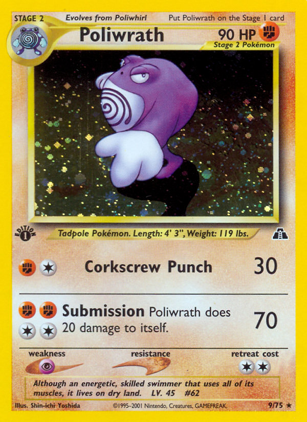 Poliwrath (9/75) [Neo Discovery 1st Edition] | Good Games Modbury