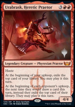 Urabrask, Heretic Praetor (Promo Pack) [Streets of New Capenna Promos] | Good Games Modbury