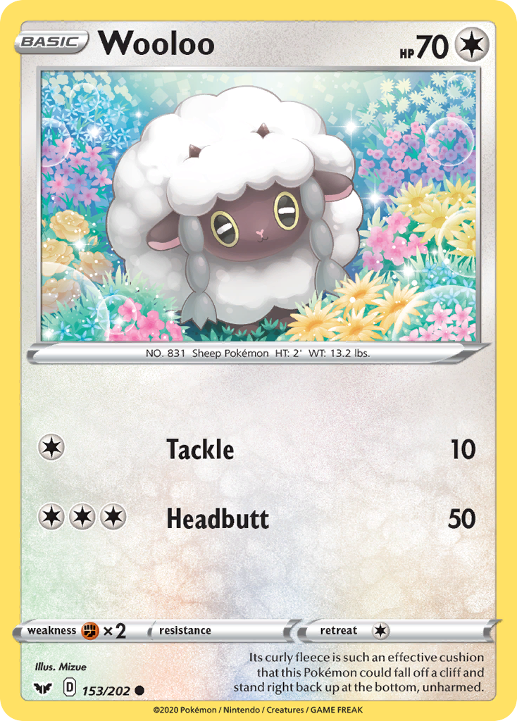 Wooloo (153/202) [Sword & Shield: Base Set] | Good Games Modbury